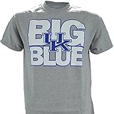 UK BigブルーNCAA大学のケンタッキーWildcatsスポーツグレー半袖Tシャツの上に XL グレイ