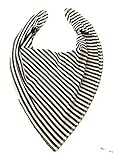 Adult Bib Bandana Special Needs Dribble Bib 2 Pack 1 x Black/White Stripe 1 x Black Random White Sta