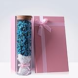 BAGEHUA 青色の花、花、花、ラベンダー、私、ギフト用の箱、永遠の生命のギフト、バレンタインの日には、 M を忘れ
