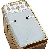 Blue and Cocoa Argyle Baby Boy Changing Pad Cover [並行輸入品]