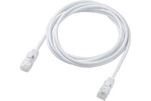 エレコム LANケーブル CAT6A 2m 爪折れ防止 メッシュケーブル ホワイト ECLD-GPAM/WH20