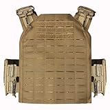 [TWINFALCONS] プレートキャリア 軽量 サバゲー MOLLE タクティカルベスト サバイバルベスト モール サイズ調整可 1000Dナイロン素材 レーザー切断 コヨーテブラウン
