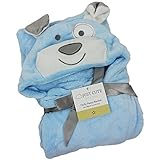 EMORTIA ベビー ポンチョ ふわふわ タオル ブランケット 柔らかい 気持ちいい どうぶつ かわいい フード付き (子犬)