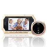 Blueskysea 4.3" 動体検知 PIRセンサー ナイトビジョン 呼び鈴 ドアチャイム ピープホールカメラ ドアベル CCTVカメラ DVR 120度広角 24時間監視 夜間自動点灯