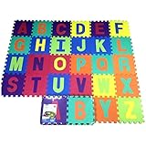 [Jiyaru]10枚組 ジョイントマット パズルマット プレイマット 組み合わせマット 交通(10PC)動物(10PC) 英語(26PC)