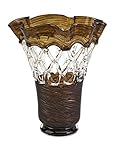 IMAX 63105 Aries Amber Web Glass Vase [並行輸入品]