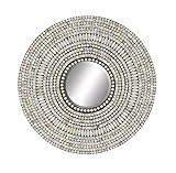 Deco 79 49075 Wood & Shell Inlay Mirror by Deco 79