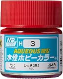 GSI クレオス(GSI Creos) 新水性ホビーカラー レッド (赤) 光沢 10ml ホビー用塗料 H3