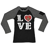 NHL Girls Ottawa Senators AthleticロングスリーブTシャツ(箔プリント)