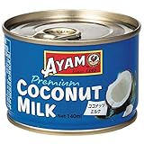AYAM(アヤム) ココナッツミルク プレミアム 140ml (添加物不使用 | 中鎖脂肪酸 15.9% | ハラル認証取得)
