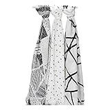 ADEN + ANAIS エイデンアンドアネイ バンブースワドリングラップ 3枚セット ミッドナイト 9211 おくるみ [並行輸入品]