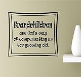 Grandchildren Are God 's WayのCompensating US for growing古いビニールウォールアートインスピレーション引用符デカールステッカー
