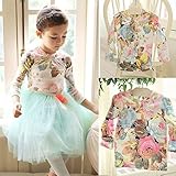 即納(韓国スタイル子供服) キッズトップス 女の子Ｔシャツ 女の子可愛い長袖シャツ 花柄デザイン 全２色100cm 110cm 120cm 130cm 140cm pink,120