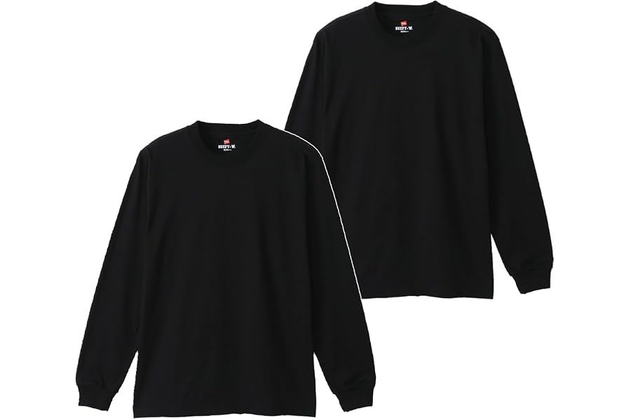 [Hanes] ビーフィー ロングスリーブ Tシャツ 2枚組 H5186-2