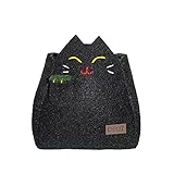 金運アップ 右手上げ招き猫　植木鉢（布製）W11×D11×H12cm