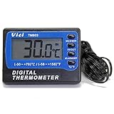 AideTek TM803 冷蔵庫/冷凍庫向け温度計 精度±1℃ 異常温度アラーム機能 最低温度/最高温度記録 3mケーブル付