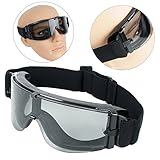 Carejoy　保護メガネ 安全メガネ ゴーグル 防風 防雪 防塵 曇り防止 紫外線防止　UVカット 花粉症対策 子とも用 男女兼用 防護眼鏡 おしゃれ 耐衝撃 軽量 登山 サバゲー バイク スキー 
