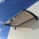 ひさしっくす　おしゃれ庇　ひさし　Hモデル (W120cm, ボード：ブラウン　ブラケット：ブラック)