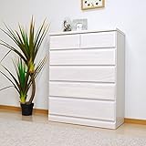 チェスト 幅90 5段 白 木製 収納 おしゃれ 安い 激安 ハイチェスト 箪笥 桐ダンス 整理ダ ンス桐チェスト AYU-3-371-F (ホワイト)