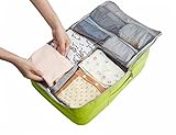 (バッグスマート)BAGSMART トラベルポーチ ママバッグ 大容量 軽量 旅行用 子供用品収納 撥水加工 18L グリーン