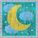 Green Leaf Art Happy Moon Canvas Art [並行輸入品]