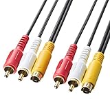 サンワサプライ AVケーブル 10m 黒 KM-V10-100K2 KM-V10-100K2