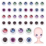 PH PandaHall ドール目 80個セット 人形目 10mm 8色 ドールメイキング アニメキャラクター 目 星の瞳 アクリル ぬいぐるみ目 ハンドメイド 粘土細工 クラフト 手芸パーツ 手作り 材料