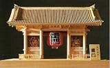 1/50 浅草寺 雷門 白木タイプ 木製建築模型 ウッディージョー
