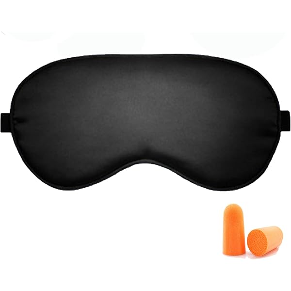 Amazon.co.jp: wumio シルク アイマスク 黒 シンプル 海外旅行 昼寝