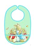 Petit Jour Peter Rabbit Coated Large Cotton Bib - Green (BP617BG) by Petit Jour