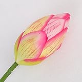 yiliyajia Artificial Water Lily Flowerフローティング花リアルタッチ緑Leaves Lotus Flowerプールインテリア庭、池装飾用2個パック