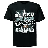 NFLユニセックスOakland Football " I Bleedシルバーとブラック – Go Oakland」Tシャツ 3L ブラック