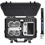 Lekufee 防水ハードキャリングケース DJI Neo 2、Fly More コンボ、DJI RC 2/RC N3、バッテリー(5個)、充電ハブ、その他のアクセサリー(ケースのみ)用