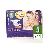赤ちゃん超乾燥サイズ1パック5おむつ不可欠パック44 (Carrefour) (x 6) - Carrefour Baby Ultra Dry Size 5 Nappies Essential Pac