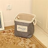 Yiliey 防水 折りたたみ ランドリーバスケット 服 おもちゃ 洗濯かご ランドリーボックス ハンドル付き-グレー