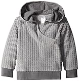 Zutano Little Boys 'ワッフルCozieフリースラップパーカー カラー: グレイ