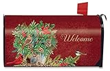 Holiday ArrangementクリスマスLargeメールボックスカバーCardinals Greeneryオーバーサイズ
