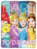 Disney Princesses, "Dreamers" Micro Raschel Throw by The Northwest Company, 46" by 60" [並行輸入品]