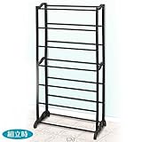 アクセル 7段シューズラック ブラック W50×D25×H95(組立時) AXL-127