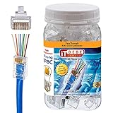 Gold plated ez rj45 cat6 connector by itbebe 100 pieces