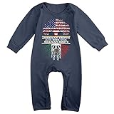 面白い 男の子と女の子 人気アイデア 星条旗 メキシカンルーツ Tシャツ コットン Navy Size 24 Months