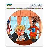 自動車用車窓ロッカーサークルバンパーステッカーオバマ氏はトランプで笑う面白い風刺＃1 Potus米国大統領