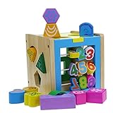 Goodgoods つみきパズル キッズ 3Dパズル パズルボックス 木製 立体パズル 知育玩具 013-lzgy-d-076(15*15*15cm 約1100g)