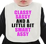 Classy Sassy And A Little Bit Smart Assy Slogan ネクタイを有する有機ビブ Medium