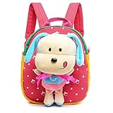 愛らしい犬バッグ保育園Smallバックパックリュックサックバッグforベビー( 1 – 3yrs ) レッド
