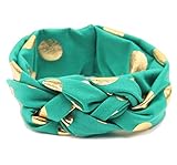 Baby Hair Accessories Scrunchy Baby Girl Headbands Cute Dot Baby Turban Headband (green) [並行輸入品]