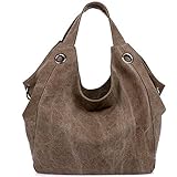 Monoa(モノア) マザーズバッグ レディース 帆布 バルーン 手提げ 肩掛け 2way バッグ キャンバス トート ブラウン