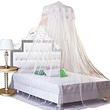 Housweety g00616ドームベッドキャノピーネッティングプリンセスMosquito Net、ホワイト