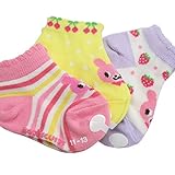 ミキハウスホットビスケッツ(mikihouse hotbiscuits) ３Ｐローカットソックスパック 靴下　17～19ｃｍ ローカット-ピンク（08）