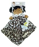 Plush Doll Security Blanket with Pacifier Holder - Black Hair by Blankets and Beyond